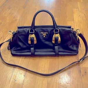 Authentic Limited Edition Prada, Glacé Calfskin Convertible Tote Bag